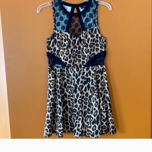 Black Cut Out Halter Fit and Flare Dress for Night Out